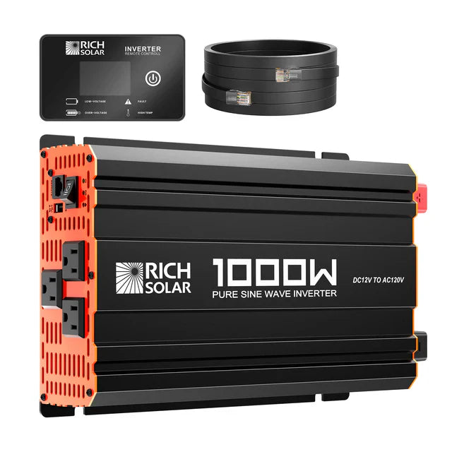 Rich Solar NOVA PURE 1K | 1000 Watt 12 Volt | Industrial Pure Sine Wave Inverter