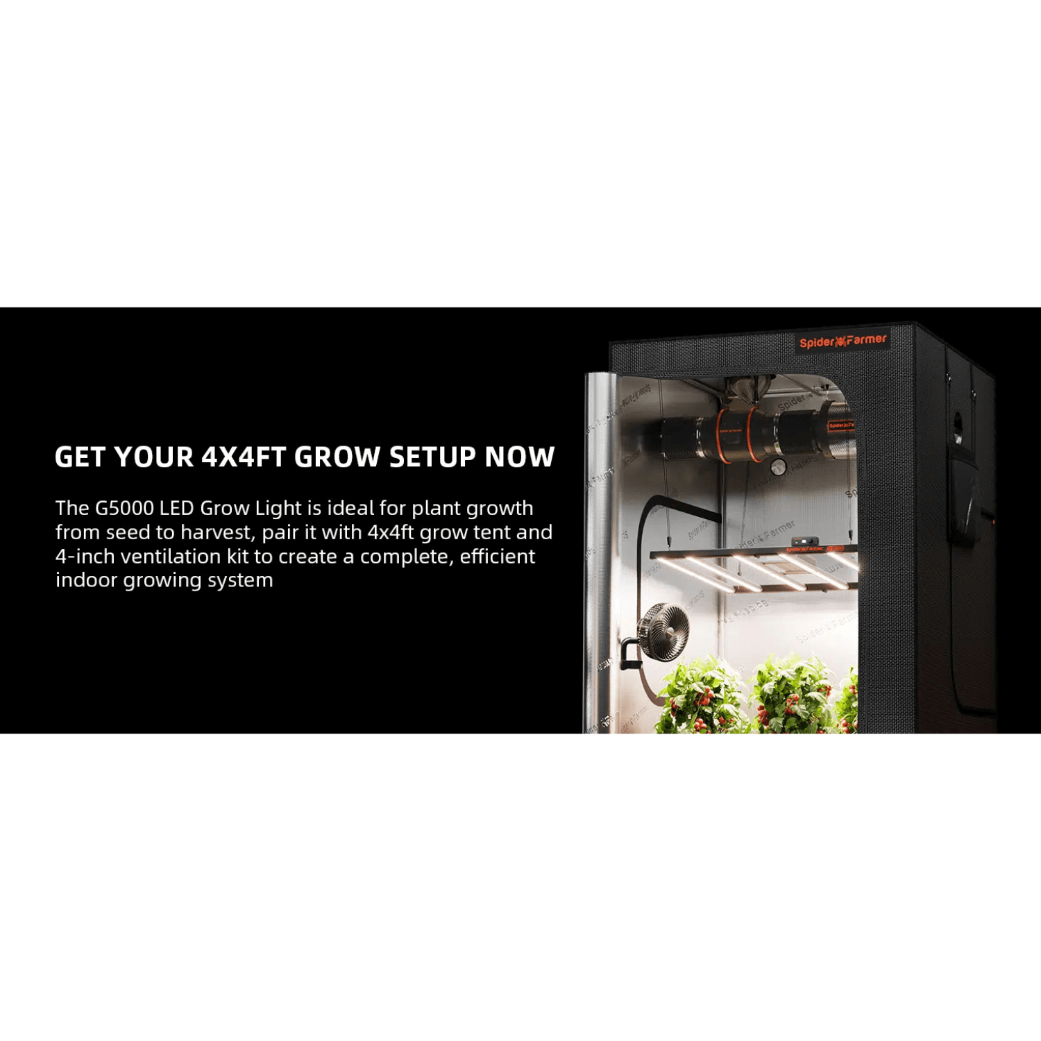 Spider Farmer G5000 480W Dimmable Full Spectrum LED Grow Light