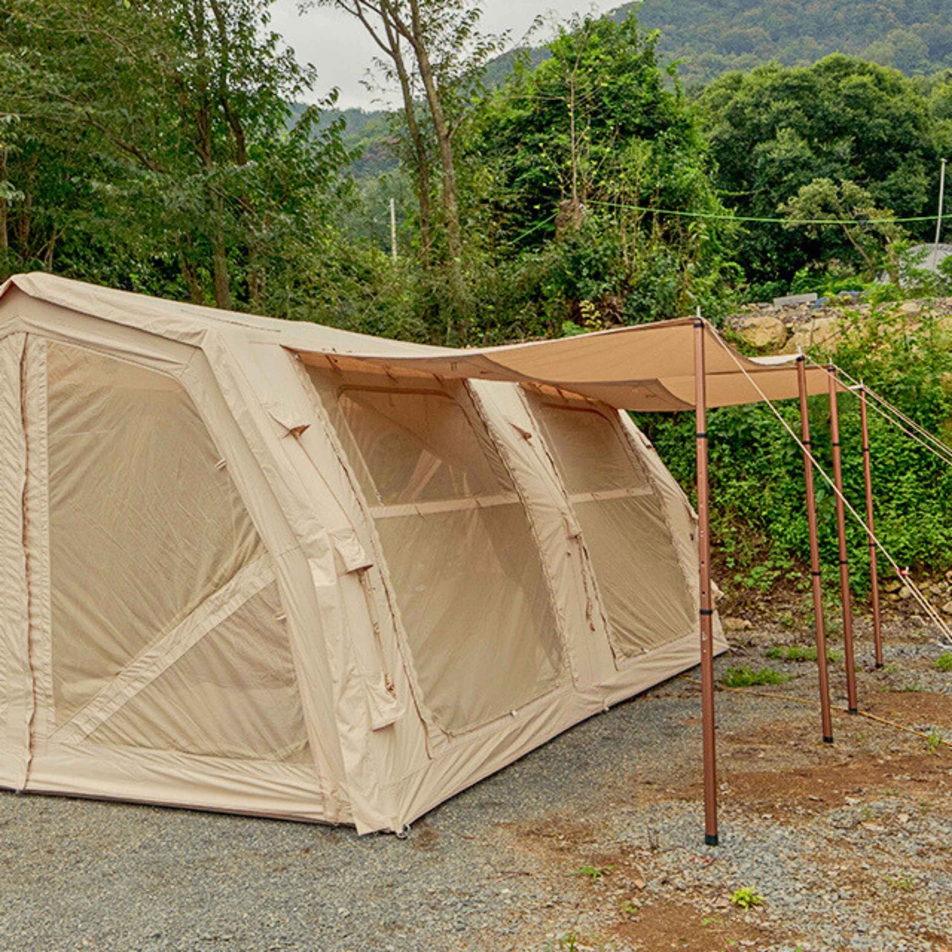 Coody Familia Pro AirTent 17.2 Beige Large Inflatable Tent for Camping (2-10 Person)