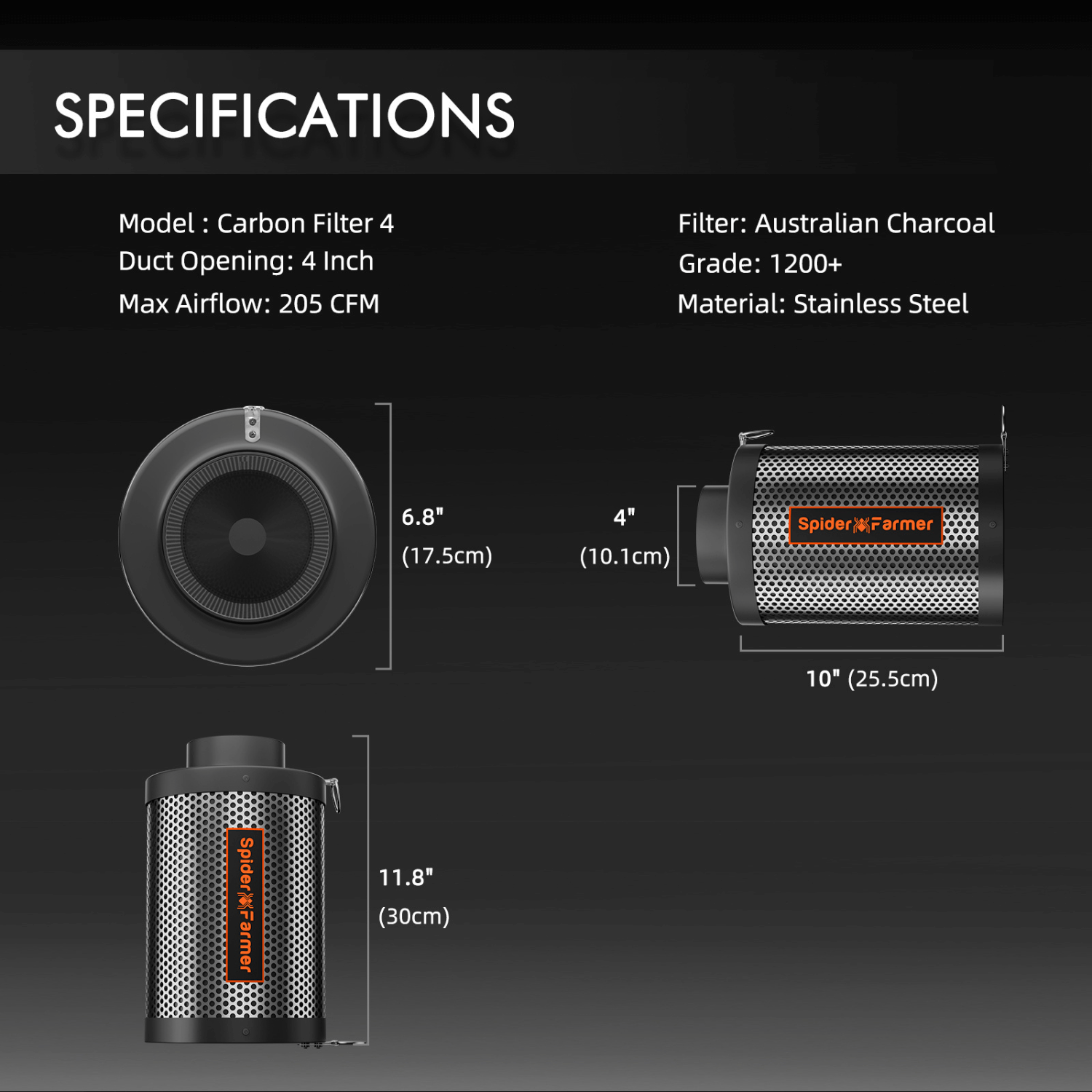 Spider Farmer SF2000 LED Grow Light + 2' x 4' Grow Tent + Inline Fan Combo with Speed Controller