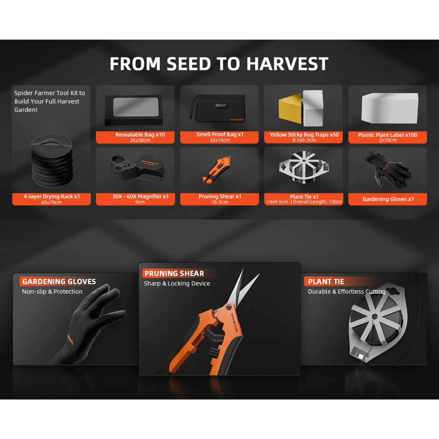 Spider Farmer 9-in-1 Plant Grow Tools Kit