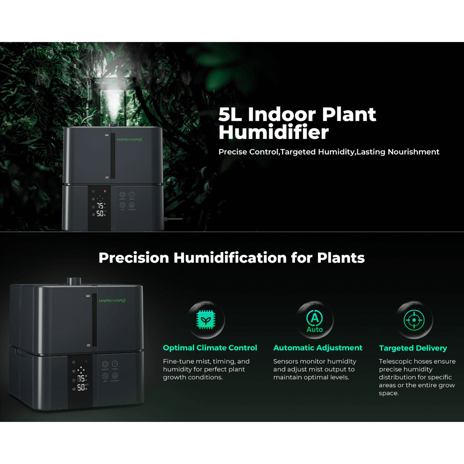 Mars Hydro 5L Ultrasonic Cool Mist Plant Humidifier