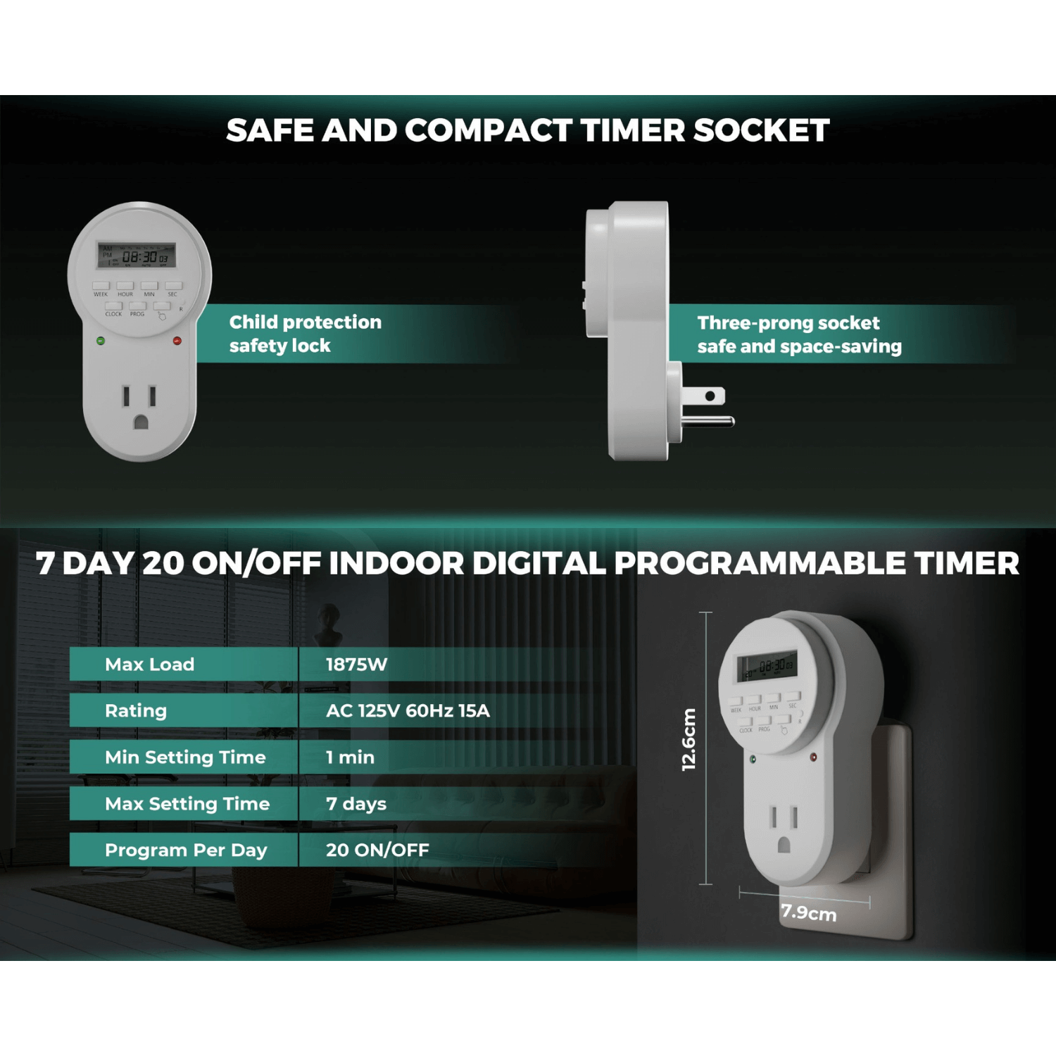 Mars Hydro 7-Day Programmable Digital Timer