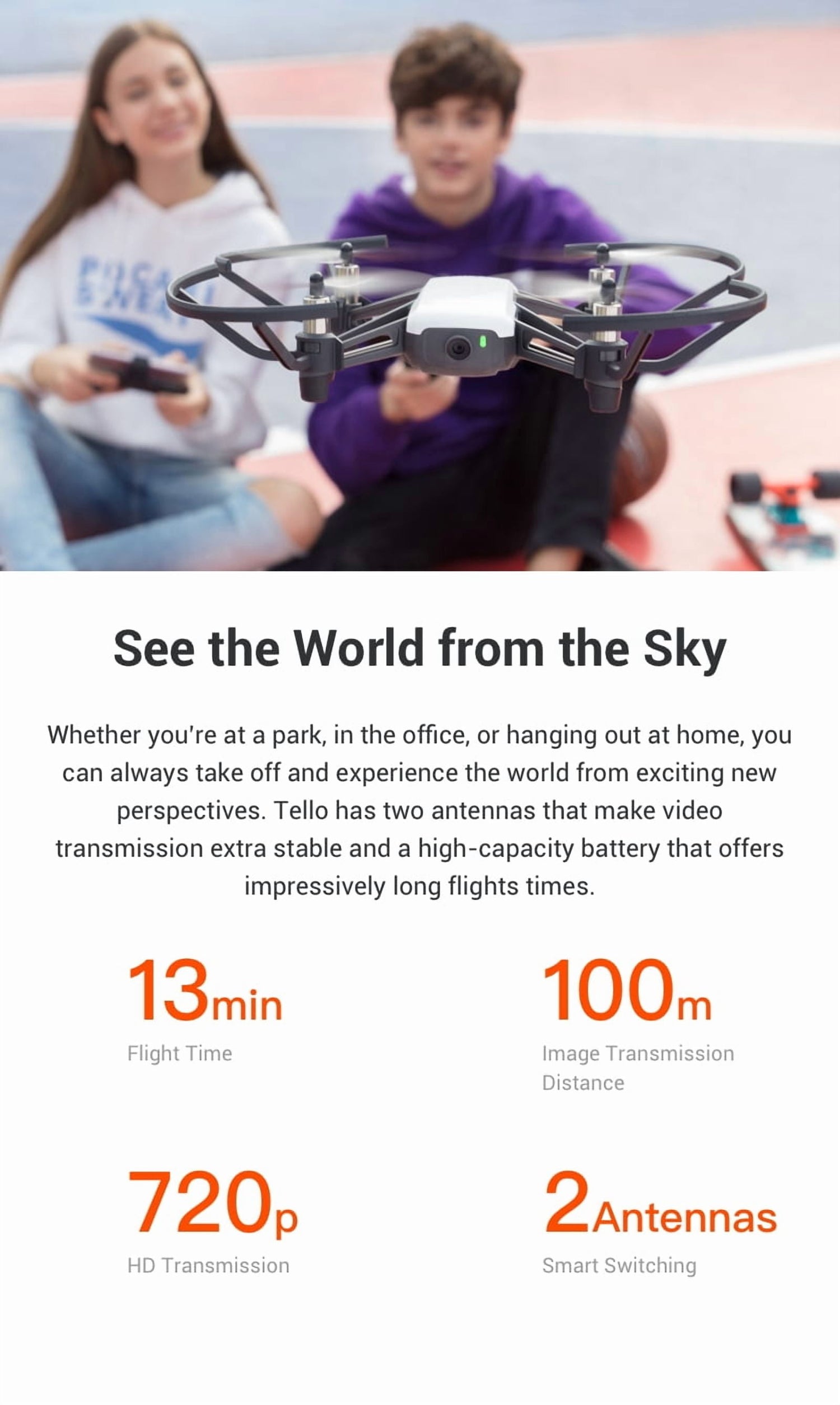 Tello Quadcopter Beginner Drone VR HD Video