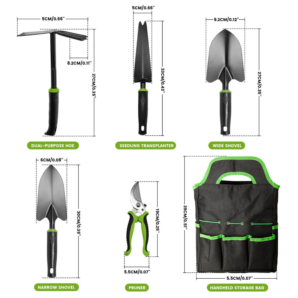 Mars Hydro 6 Piece Heavy Duty Garden Tool Set