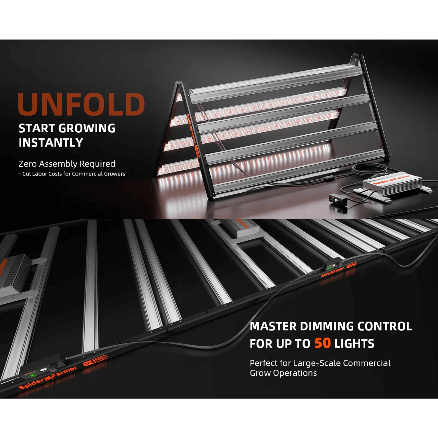 Spider Farmer G7000 730W Dimmable Full Spectrum LED Grow Light