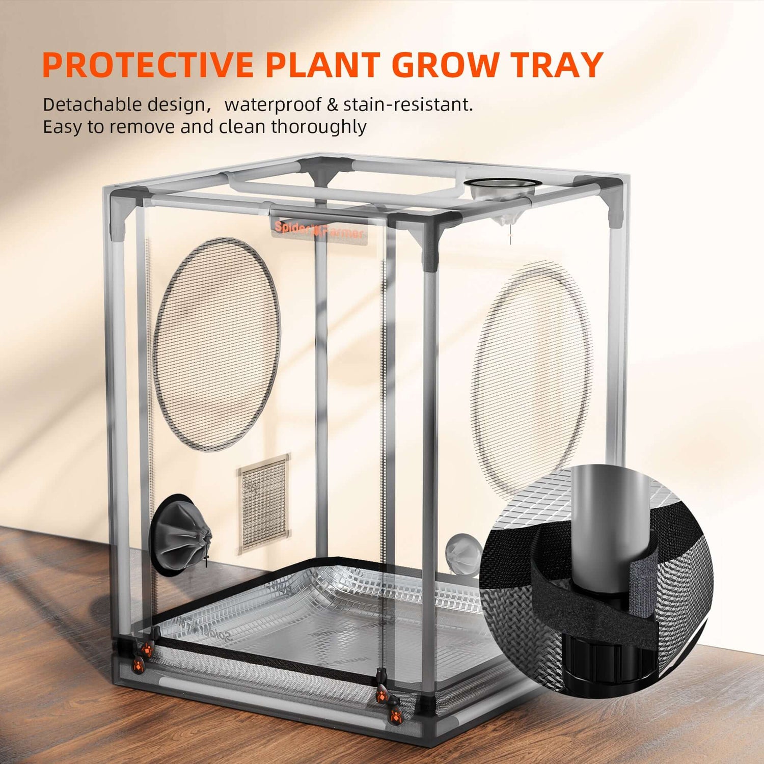 Spider Farmer 2' x 2' x 2' 8" (60 x 60 x 80 cm) Indoor Mini White Grow Tent