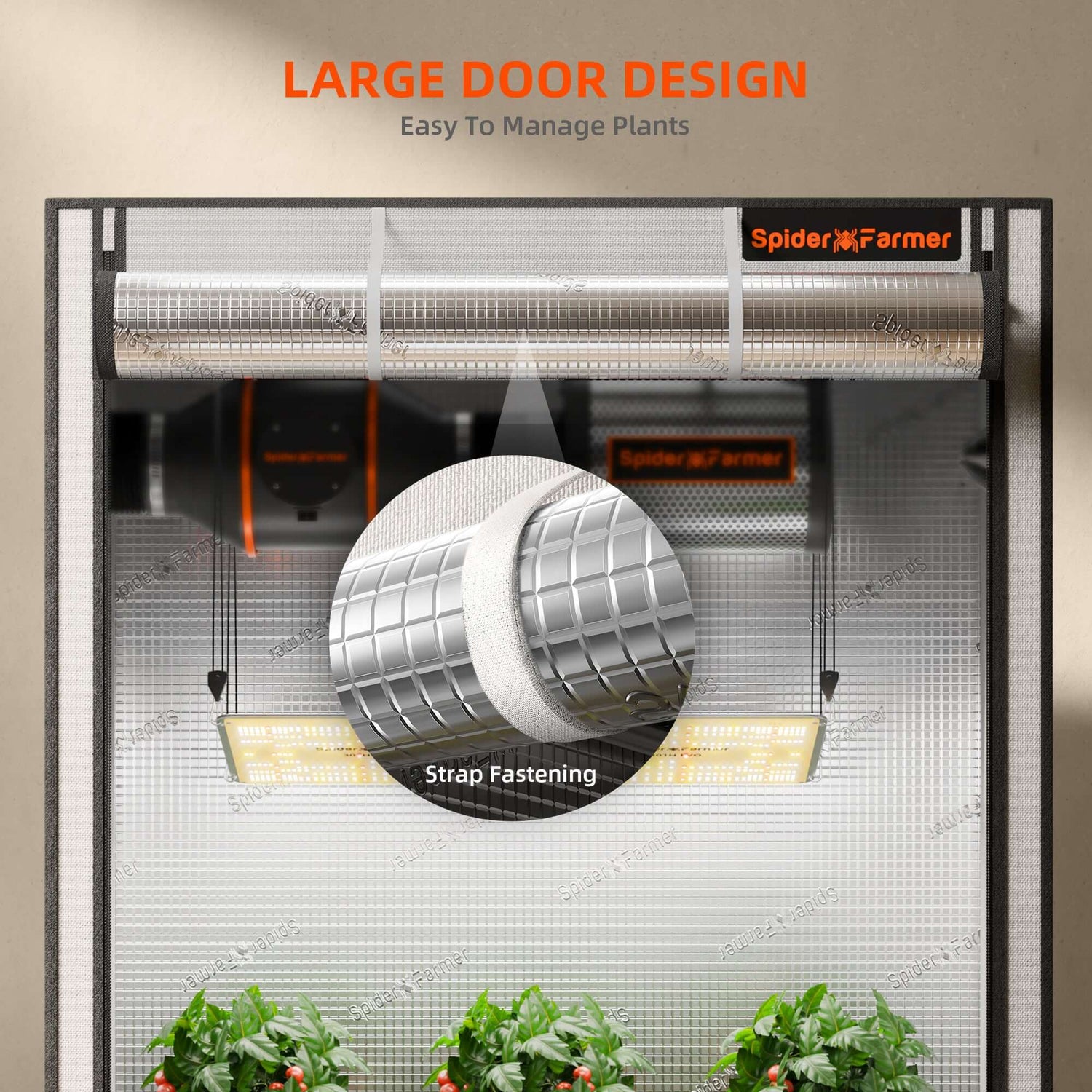 Spider Farmer 3' x 3' x 6' (90 x 90 x 180 cm) Pro White Indoor Grow Tent