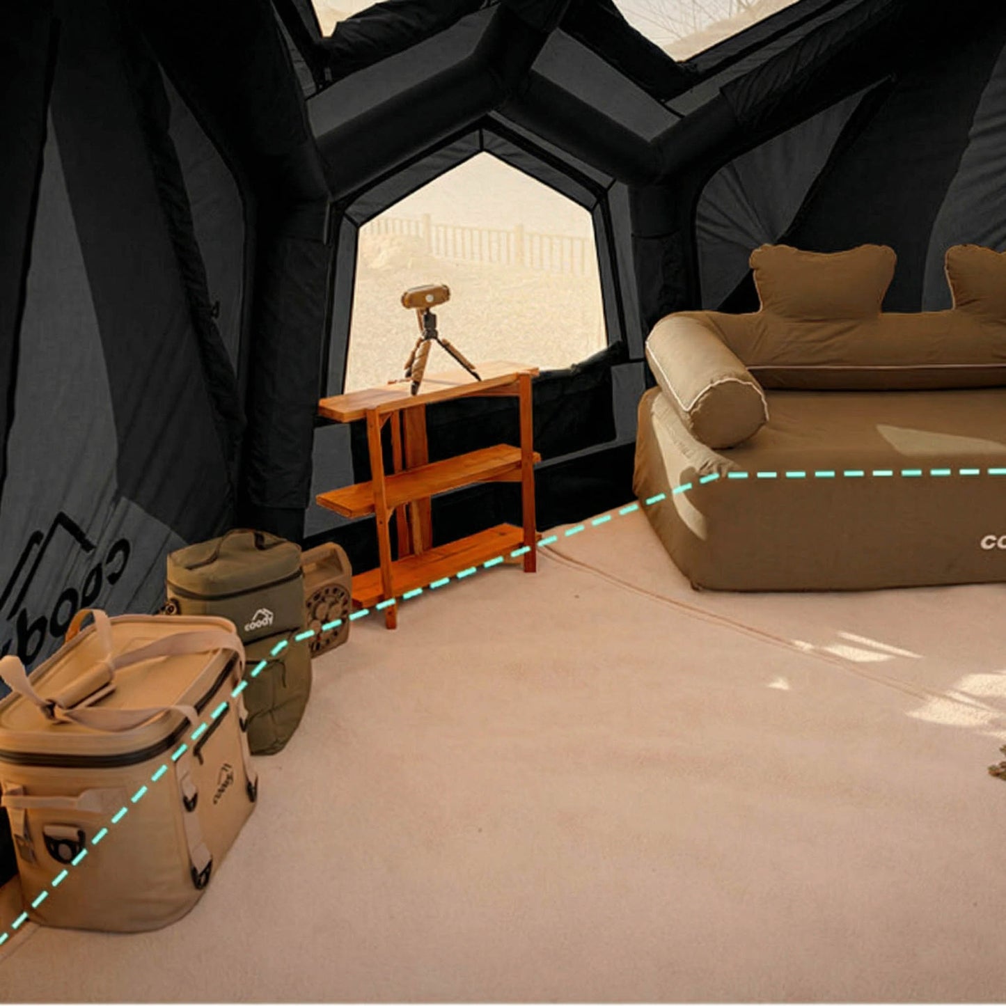 Coody Bestona Black Inflatable Tent for Camping (2-4 person)