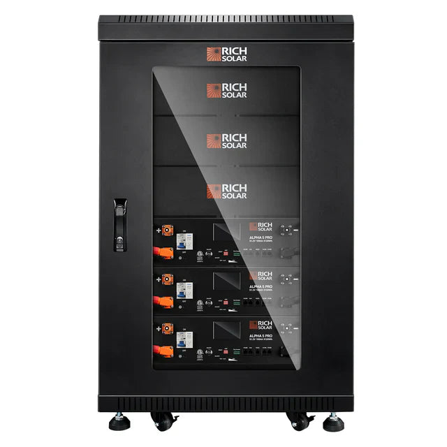 Rich Solar ALPHA 5 PRO | 51.2V 100Ah LiFePO4 Battery |  Residential, Commercial, RVs, Off-Grid | 7,000 Lifetime Cycles | 10-Year Warranty | UL1973 Certified | Bluetooth Monitoring