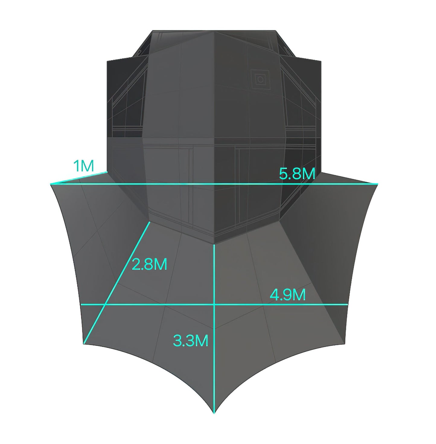 Coody Bestona Black Inflatable Tent for Camping (2-4 person)
