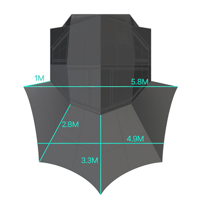 Coody Bestona Black Inflatable Tent for Camping (2-4 person)