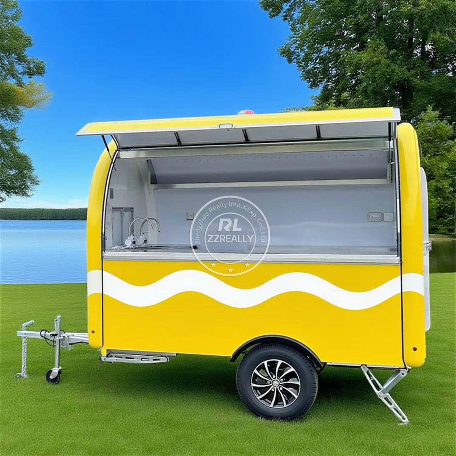 Concession Food Trailer Coffee Mobile Kitchen Fully Equipment Street Concession Food Van Cart Food Truck for Sale