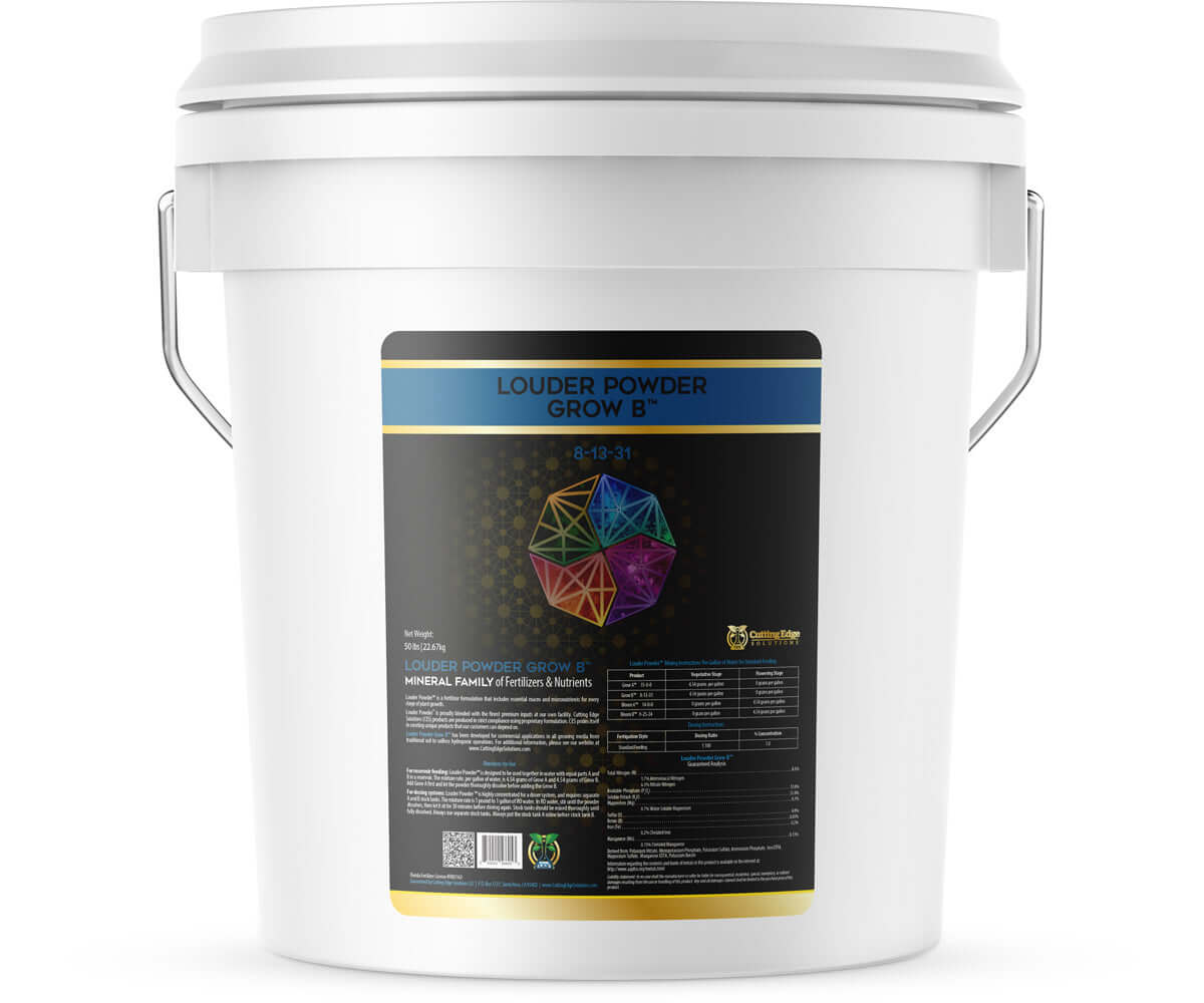 Cutting Edge Solutions Louder Powder Grow B (8-13-31), 50 lb Bucket