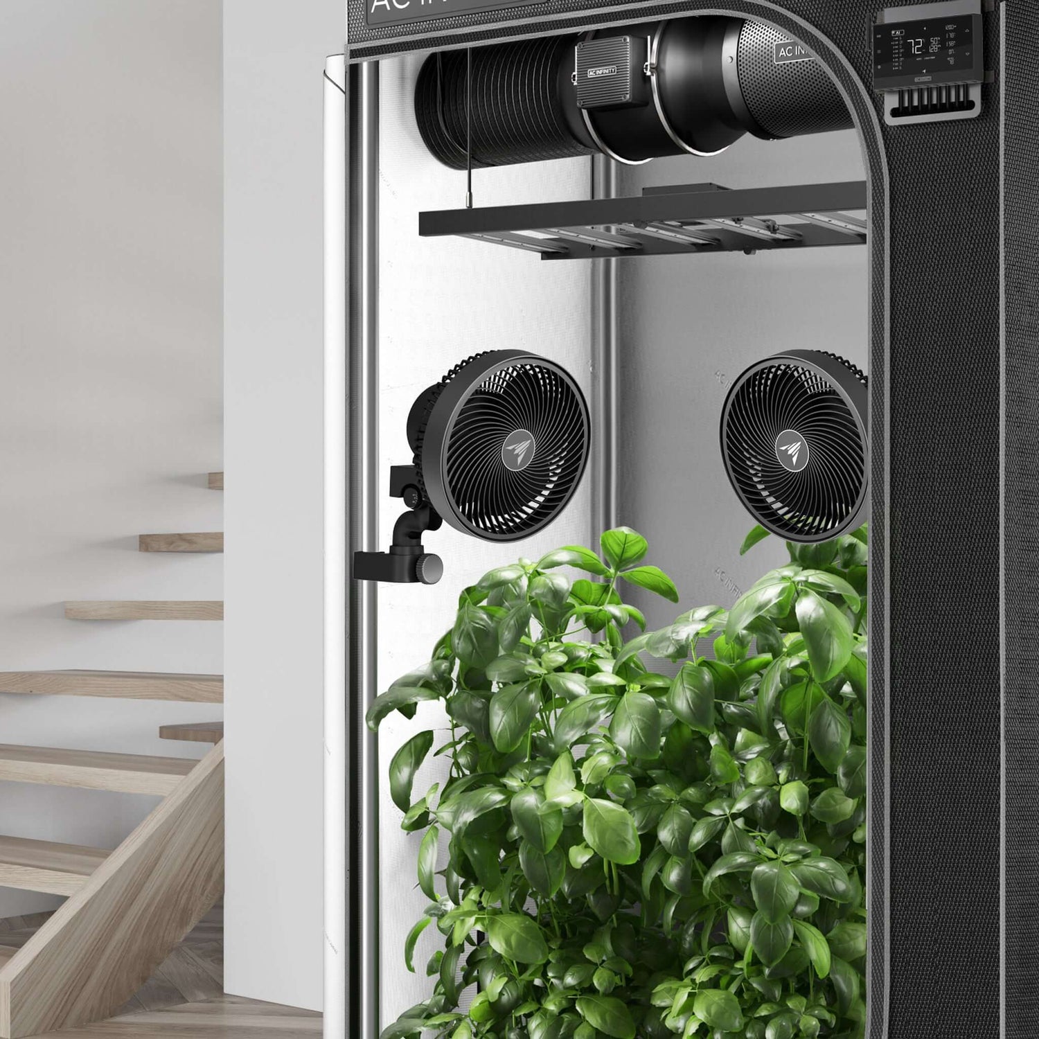 AC Infinity CLOUDRAY S6 2-Pack, Gen 2 Grow Tent Clip Fan 6” with Long-Life EC Motor, 10-Level Dynamic Wind Modes & Fan Speeds, 10-Level Auto Oscillation