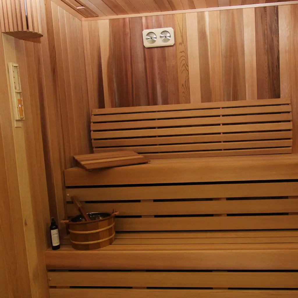 Custom Indoor Sauna Room - 6' x 9' x 8' - Finnish Sauna Builders