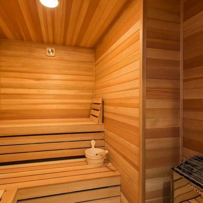 Custom Indoor Sauna Room - 5' x 5' x 8' - Finnish Sauna Builders