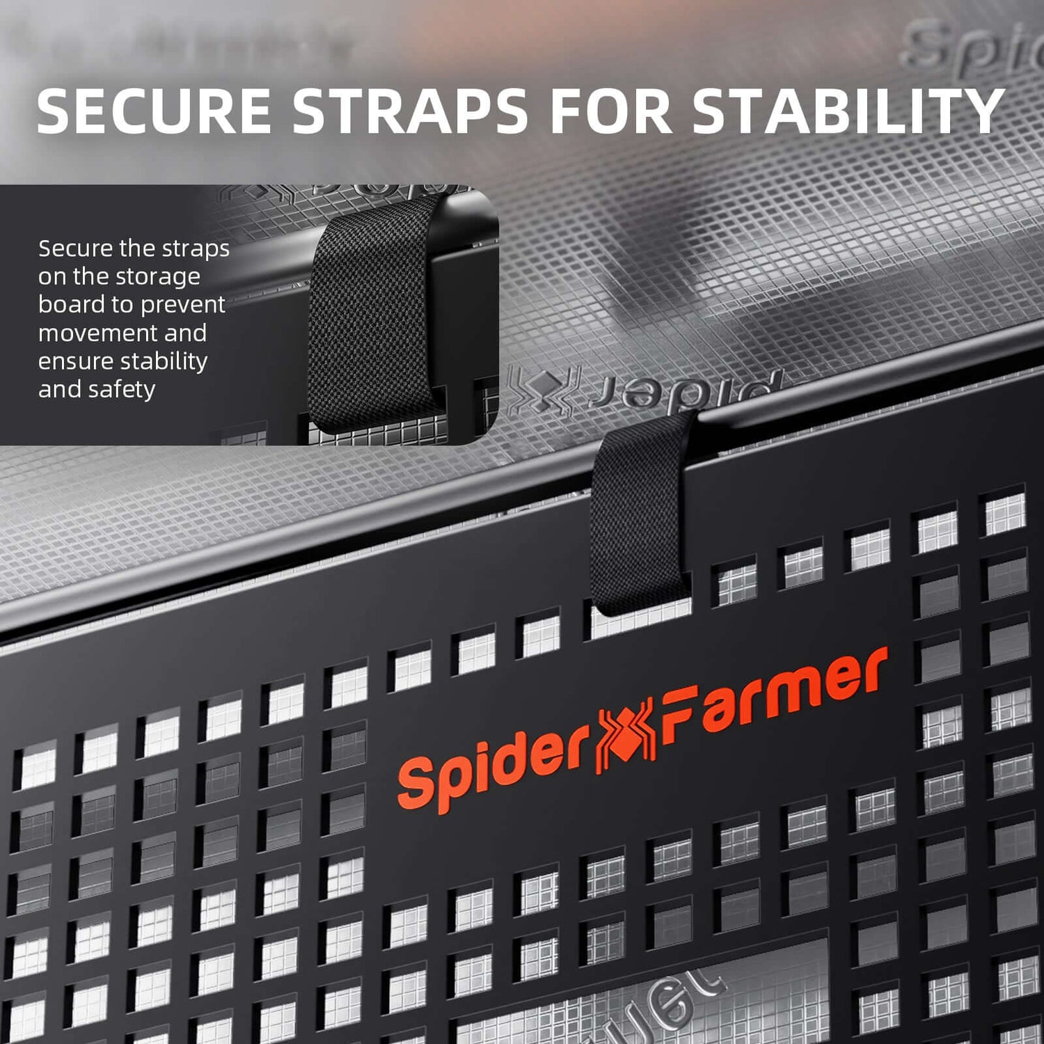 Spider Farmer Grow Tent Gear Board - Equipment and Cable Management System