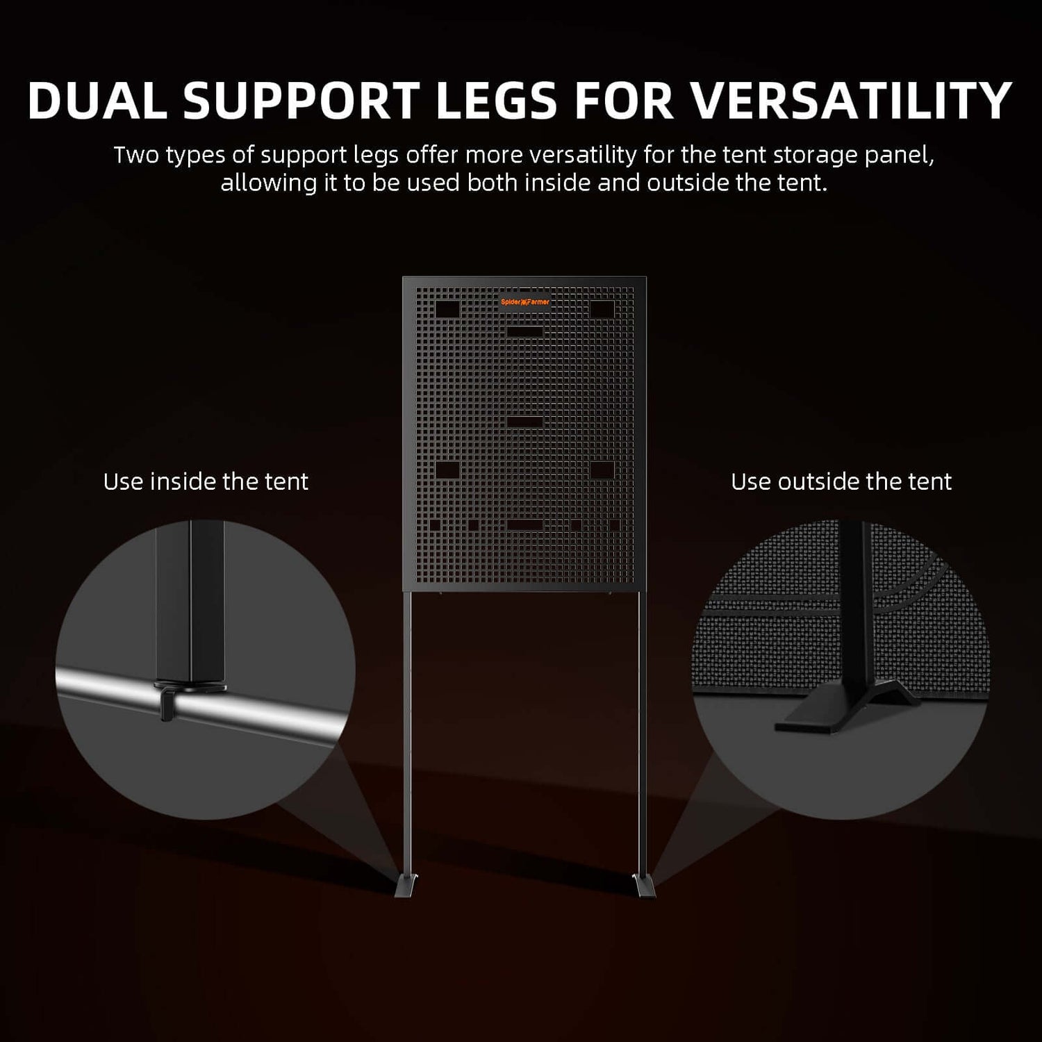 Spider Farmer Grow Tent Gear Board - Equipment and Cable Management System