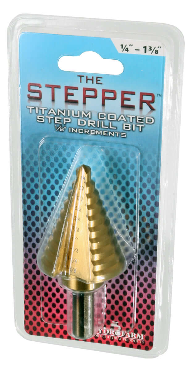 Active Aqua The Stepper Titanium Step Drill Bit, 1/4" to 1 3/8"