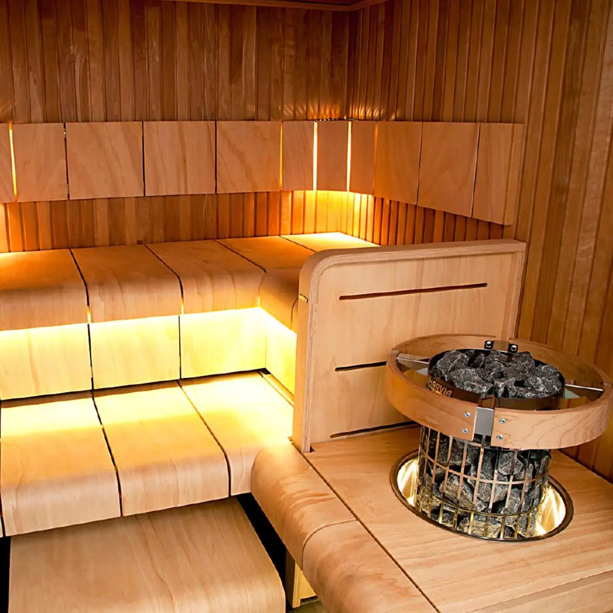Harvia Cilindro PC90 9KW Sauna Heater with built in controls - Finnish Sauna Builders