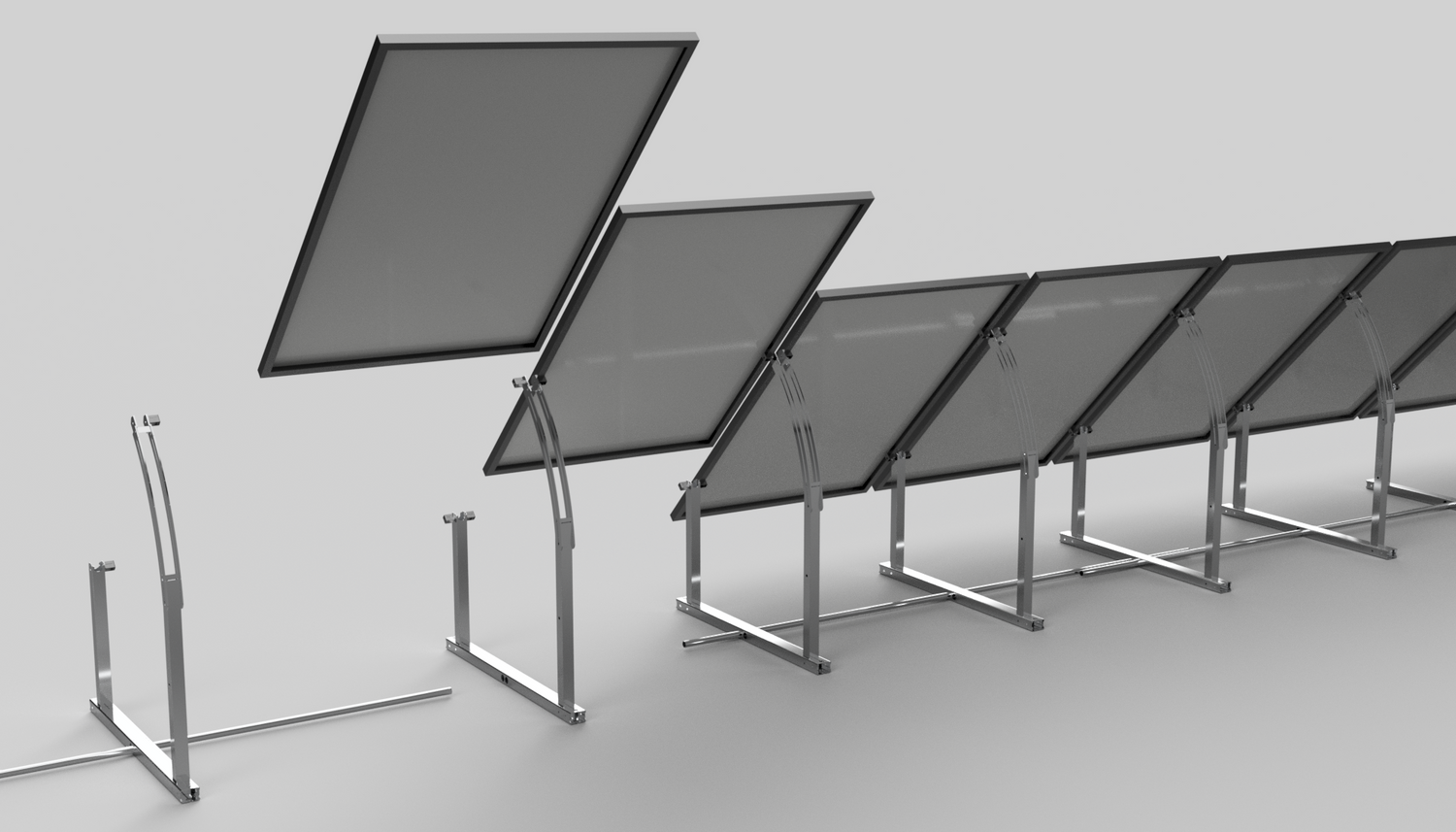IntegraRack IR-45ASA Solar Panel Ground Mount | 15-45 Degree Adjustable Angle | Aircraft Grade Aluminum