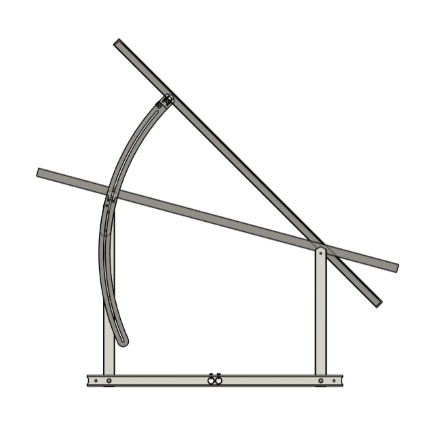 IntegraRack IR-45ASA Solar Panel Ground Mount | 15-45 Degree Adjustable Angle | Aircraft Grade Aluminum