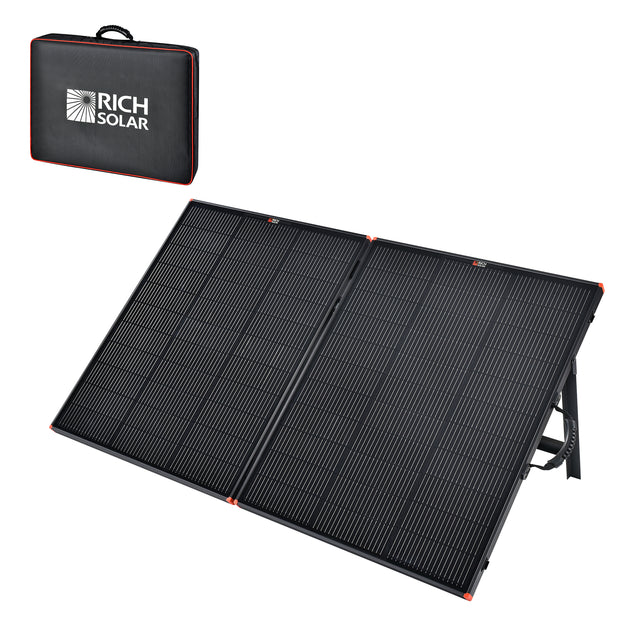 MEGA 200 Portable Briefcase Solar Panel | 12v 200 Watt Portable Solar Panel | High Efficiency | Compatible w/ EcoFlow, Bluetti, Hysolis, & More