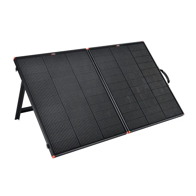 MEGA 200 Portable Briefcase Solar Panel | 12v 200 Watt Portable Solar Panel | High Efficiency | Compatible w/ EcoFlow, Bluetti, Hysolis, & More