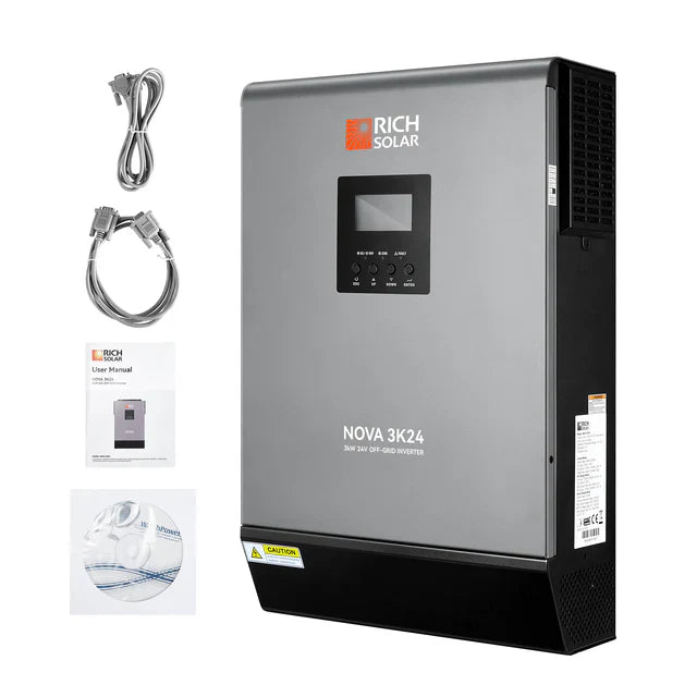 Rich Solar NOVA MAX 3K | 3000 Watt 24 Volt Off-Grid Solar Inverter | 3000 Watt Solar PV Input