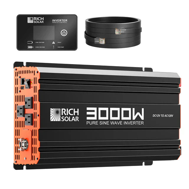 Rich Solar NOVA PURE 3K | 3000 Watt 12 Volt | Industrial Pure Sine Wave Inverter