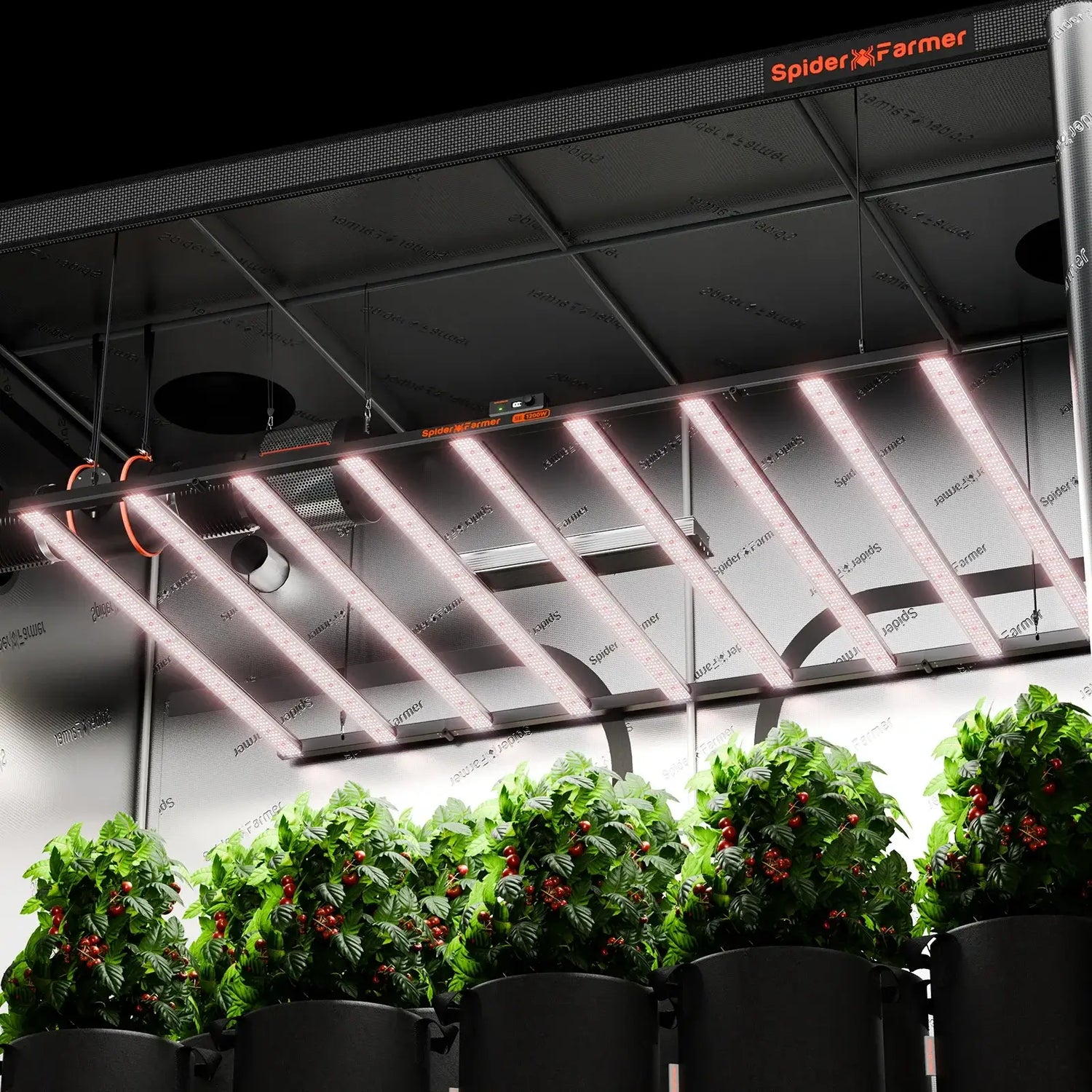 Spider Farmer SE1200 1200W Full Spectrum LED Grow Light with Samsung LM301H EVO Diodes and Bluetooth + WiFi SmartAPP Control