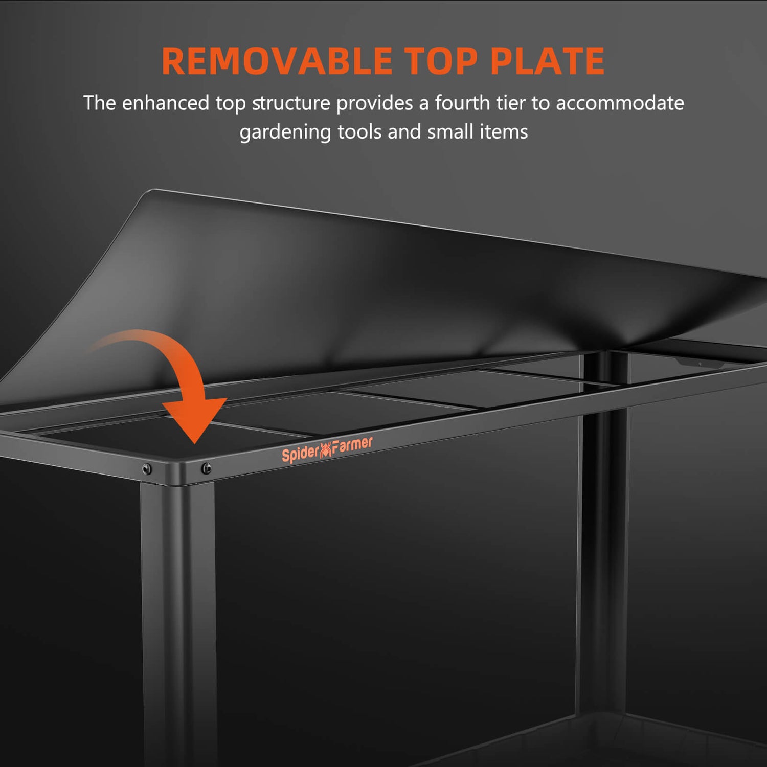 Spider Farmer Glow80 80W LED Grow Light and Metal Plant Stand with Trays