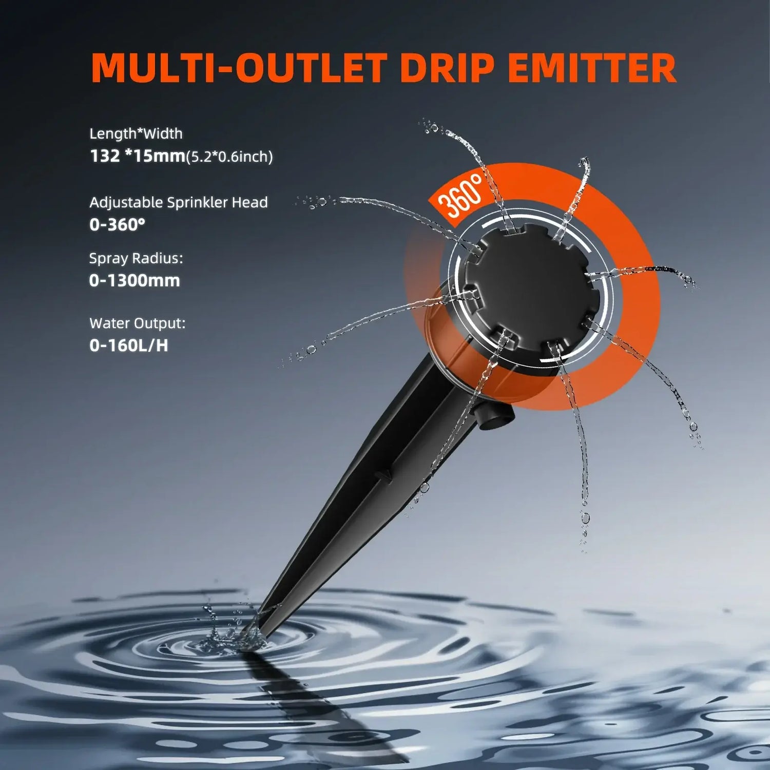 Spider Farmer Automatic Drip Irrigation System with Water Pump and 8 Drip Emitters