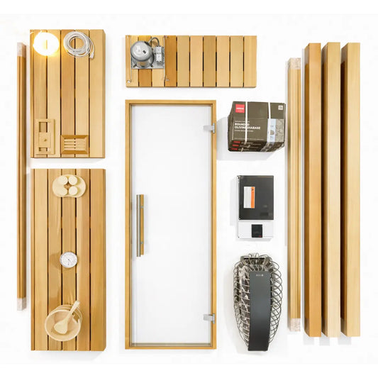 Custom Indoor Sauna Room - 4' x 4' x 8' - Finnish Sauna Builders