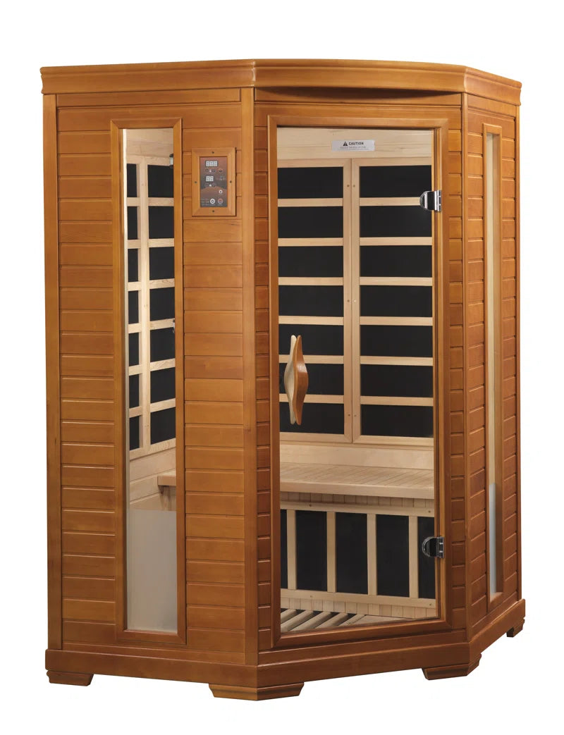 2 - Person Bluetooth Compatible FAR Infrared Sauna in Hemlock
