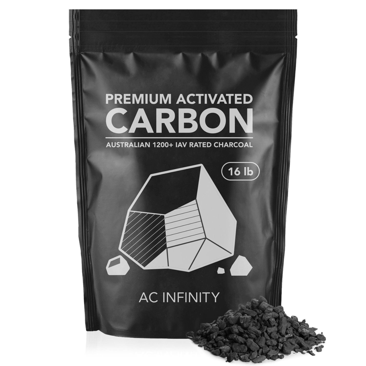 AC Infinity Activated Carbon Refill, 1200+ IAV Australian Charcoal, 16 lb.