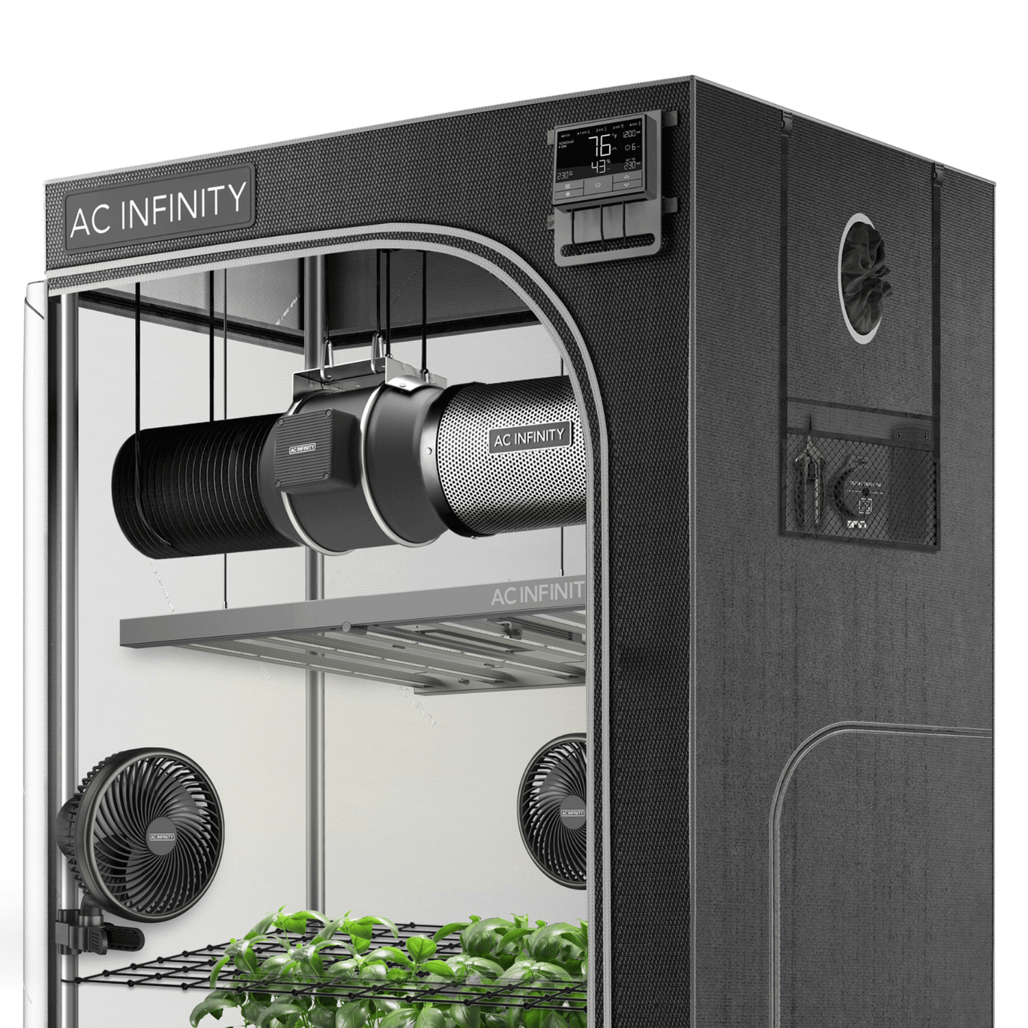 AC Infinity Advance Grow Tent System Pro 5x5, 6-Plant Kit, WiFi-Integrated Controls, Full Spectrum LM301H EVO LED Grow Light