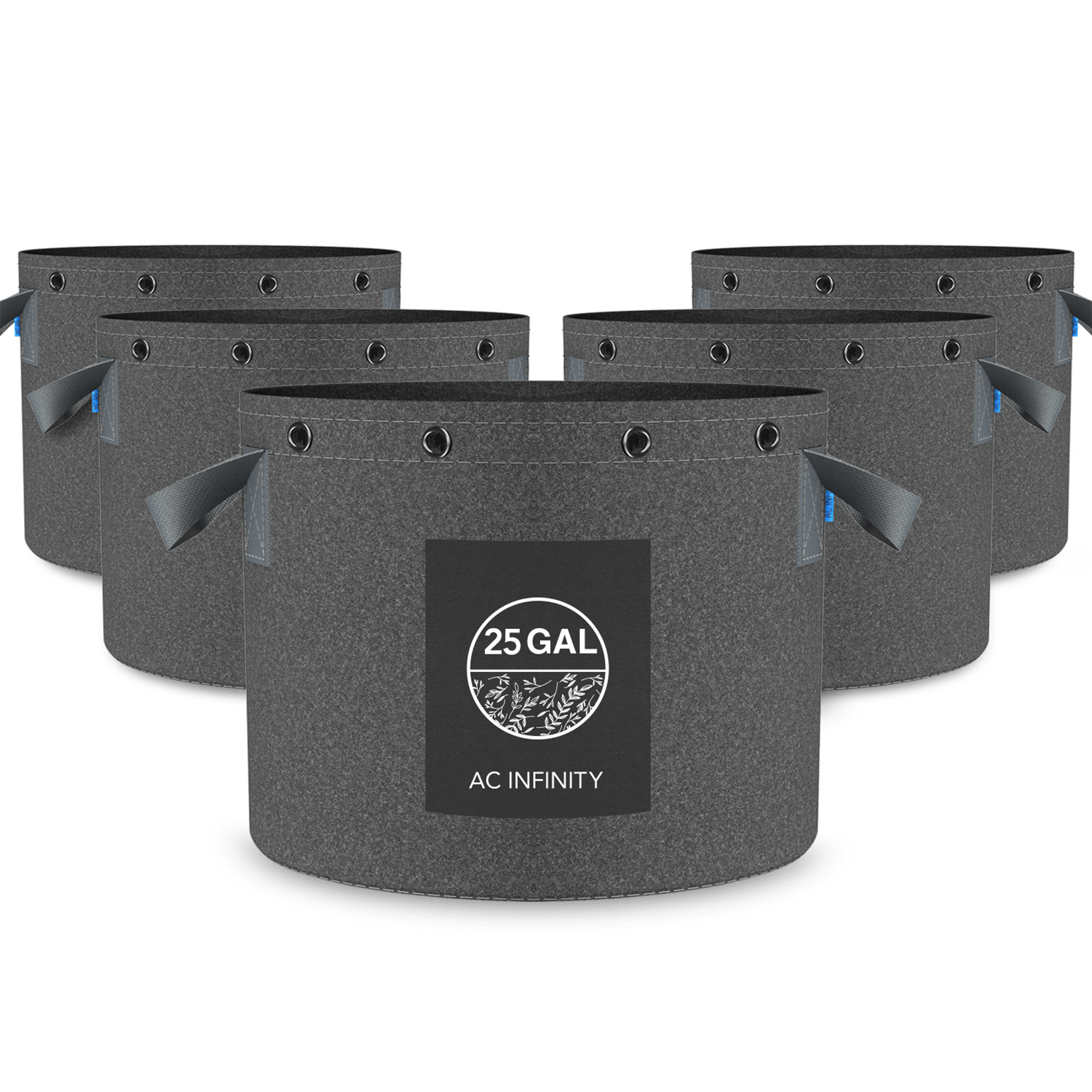 AC Infinity Heavy Duty Fabric Pots,  25 Gallon, 5-Pack