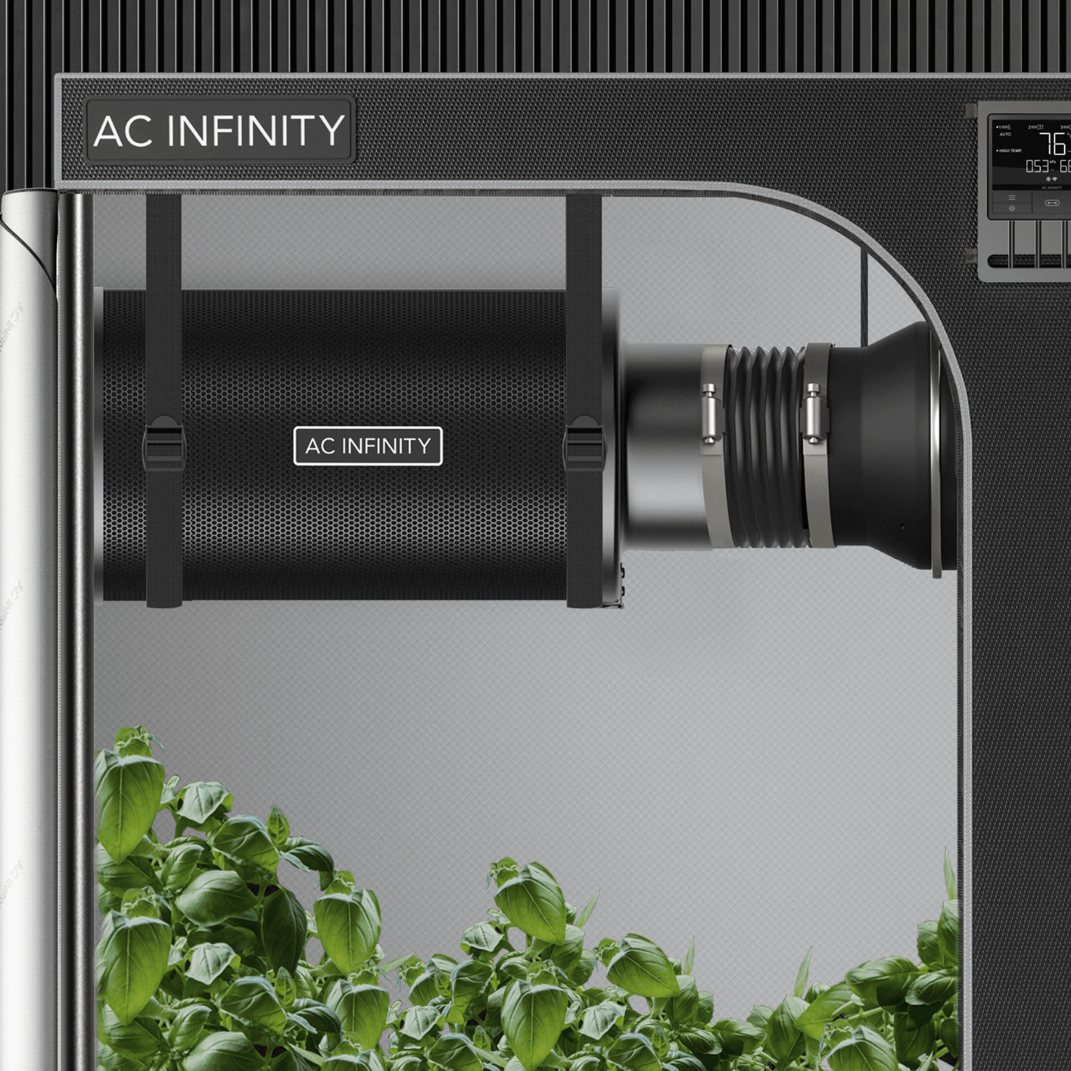 AC Infinity Refillable Carbon Filter Kit, with Charcoal Refill, 4-Inch