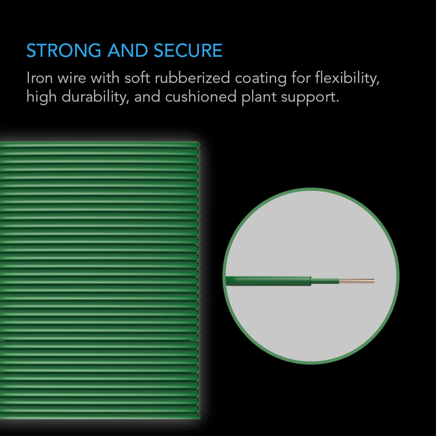 AC Infinity Soft Twist Ties, Thick Rubberized Texture, 10m