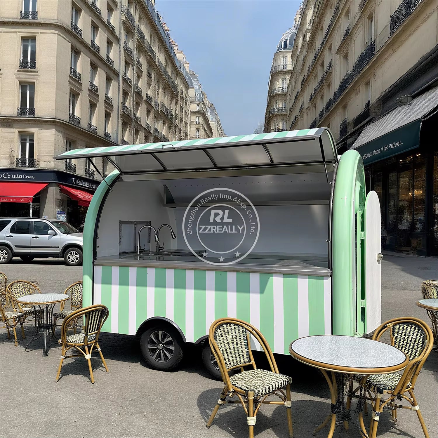 Concession Food Trailer Coffee Mobile Kitchen Fully Equipment Street Concession Food Van Cart Food Truck for Sale