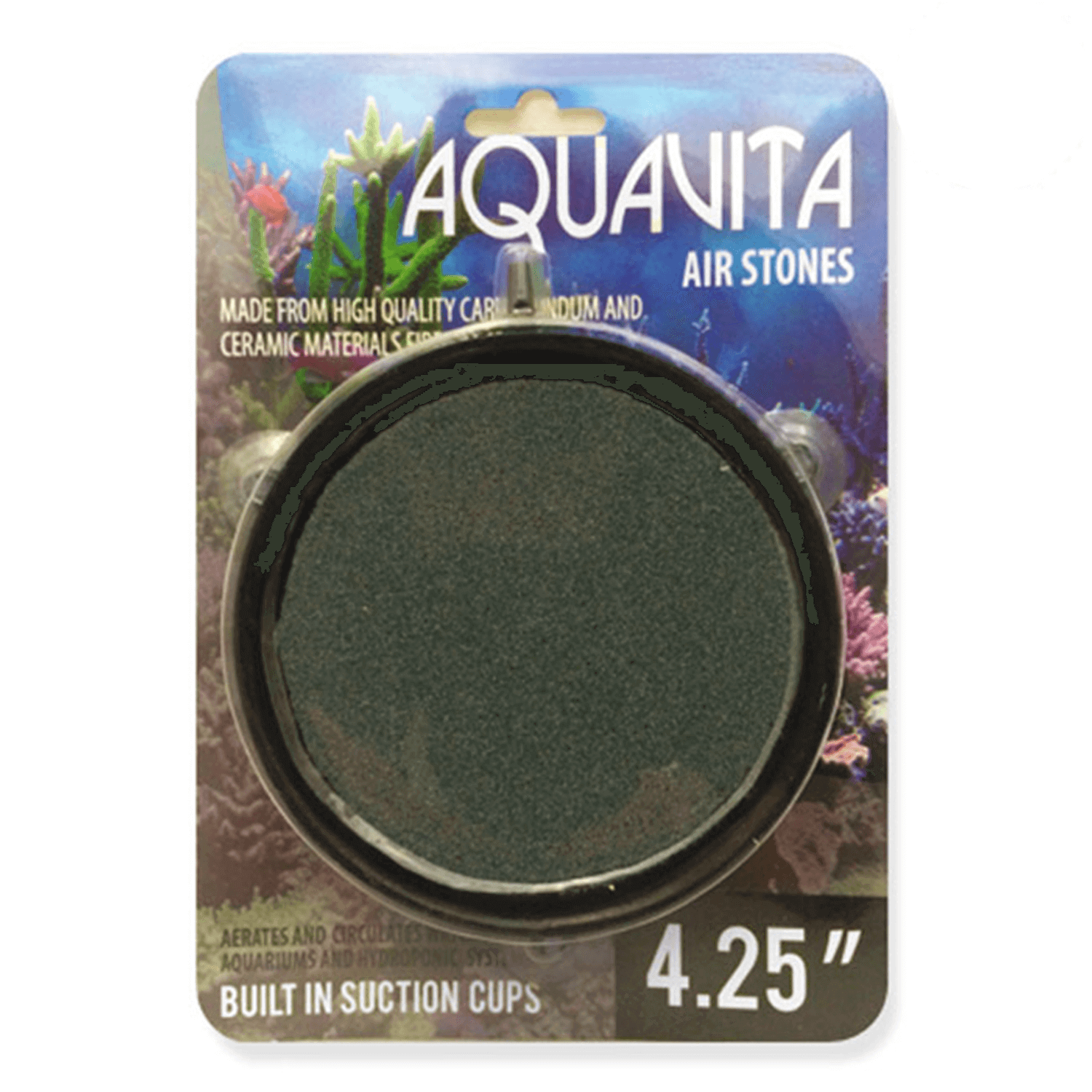 Aquavita 4.25" Round Air Stone with Suction Cups