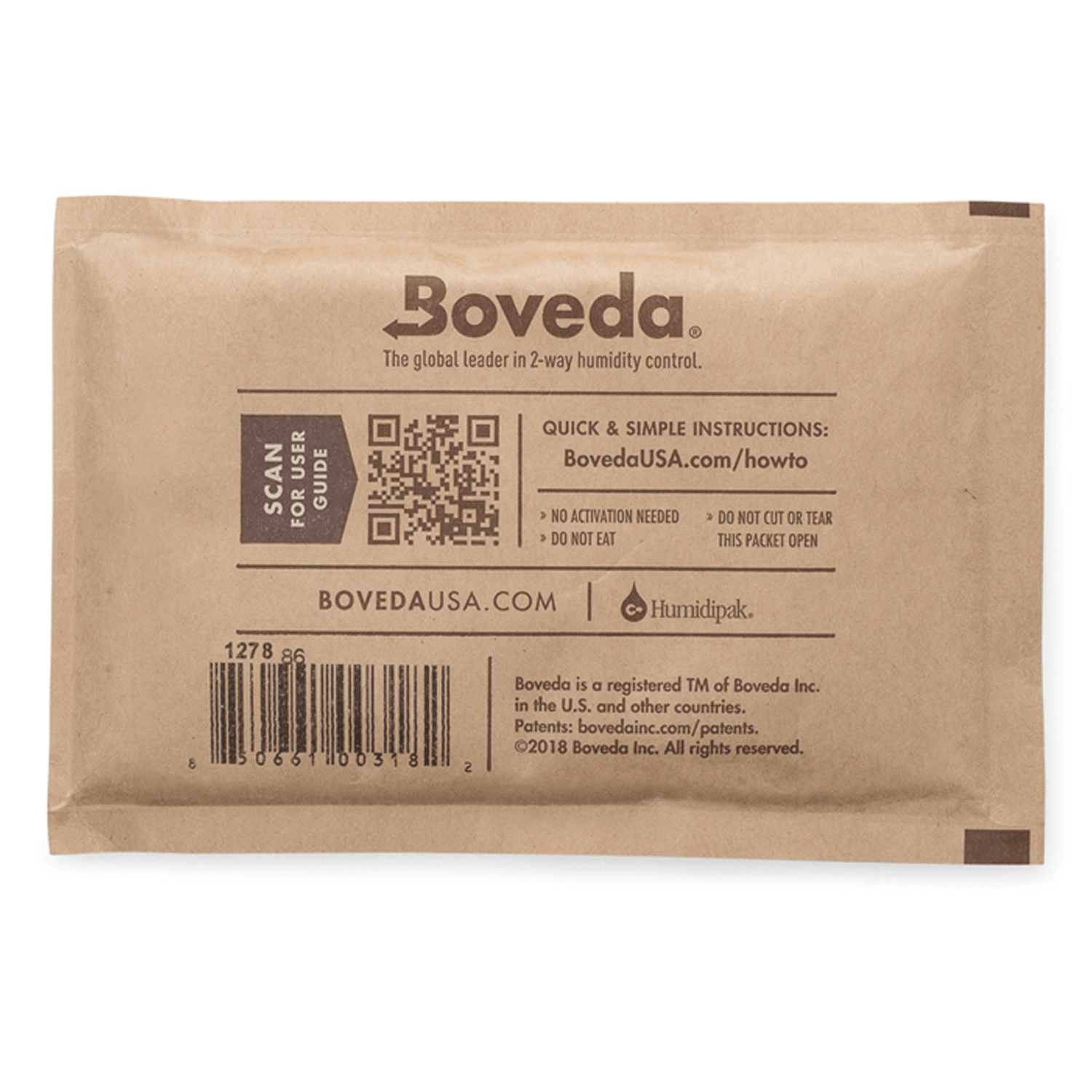 Boveda 67g 62% Relative Humidity Unwrapped Brick of 20