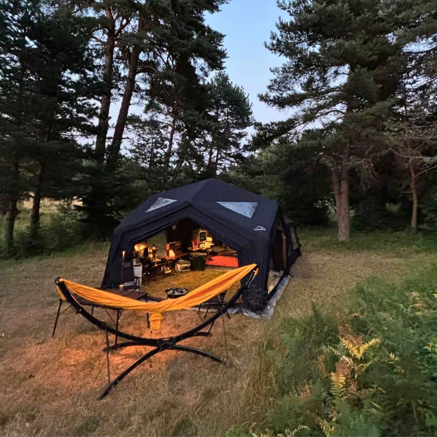 Coody Air Tent Hub Shelter Black Inflatable Tents for Camping (2-6 Person)