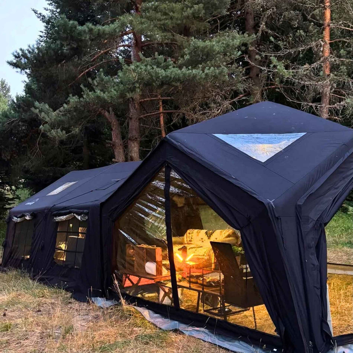 Coody Air Tent Hub Shelter Black Inflatable Tents for Camping (2-6 Person)