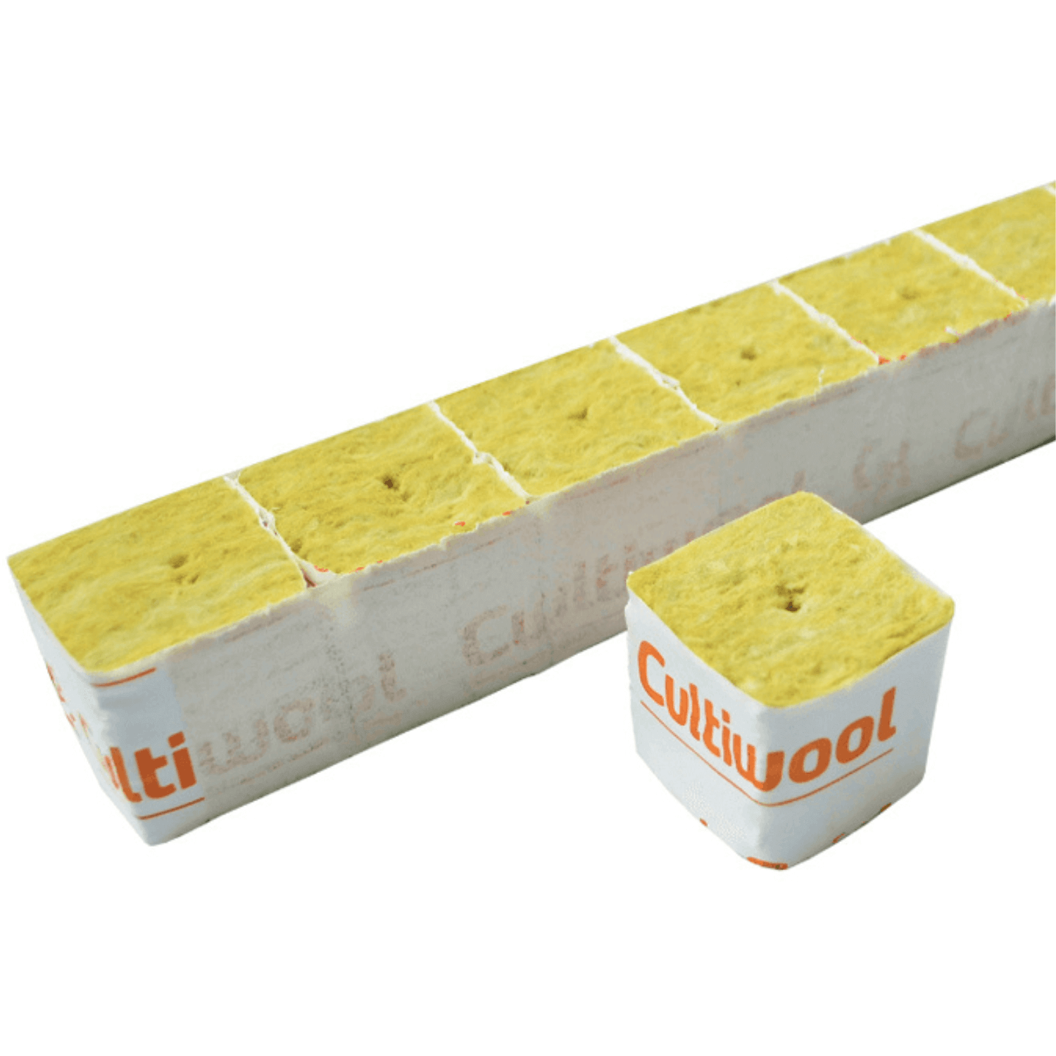 Cultiwool 1.5" x 1.5" x 1.5" Cubes of Cultilene Rockwool without Shrinkwrap - Case of 2,250