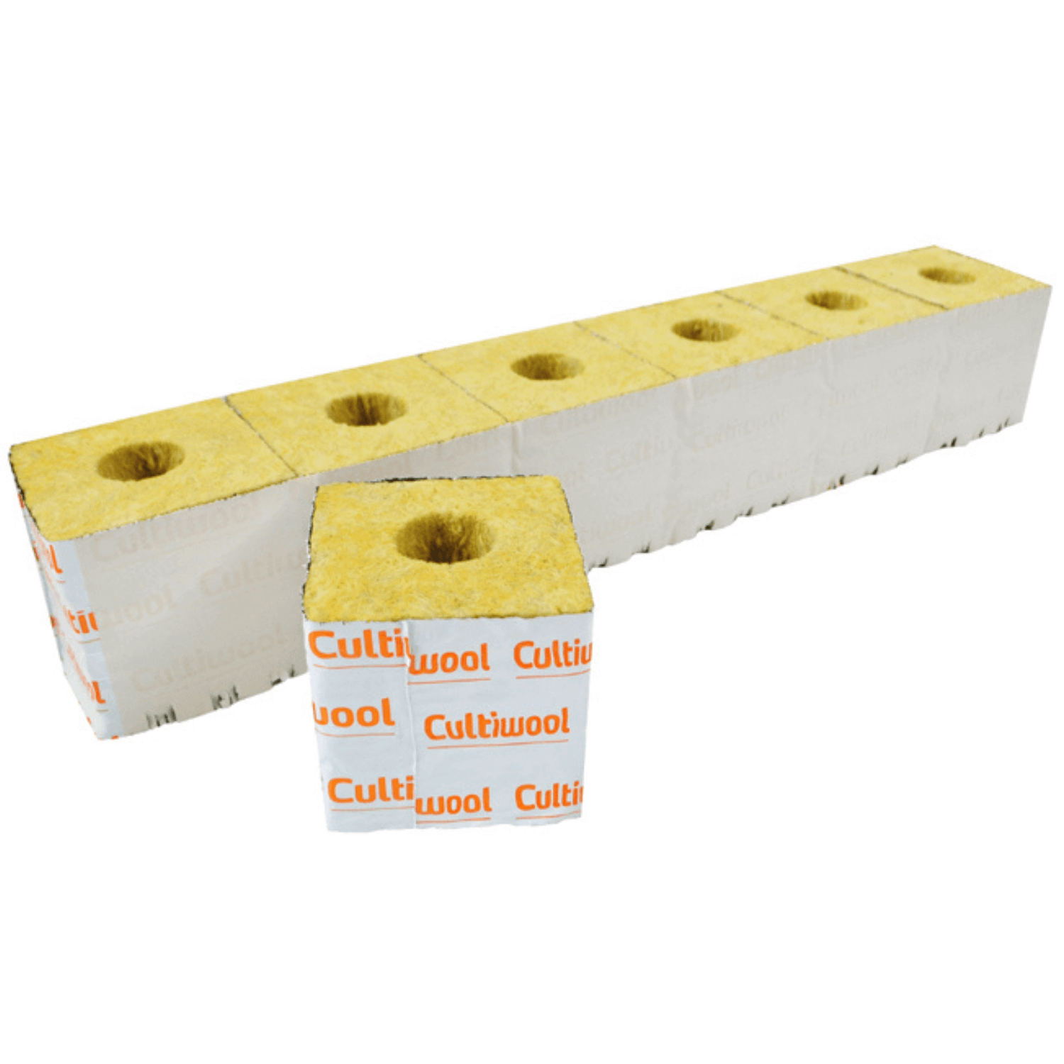 Cultiwool 3" x 3" x 3" Blocks of Cultilene Rockwool - Case of 400