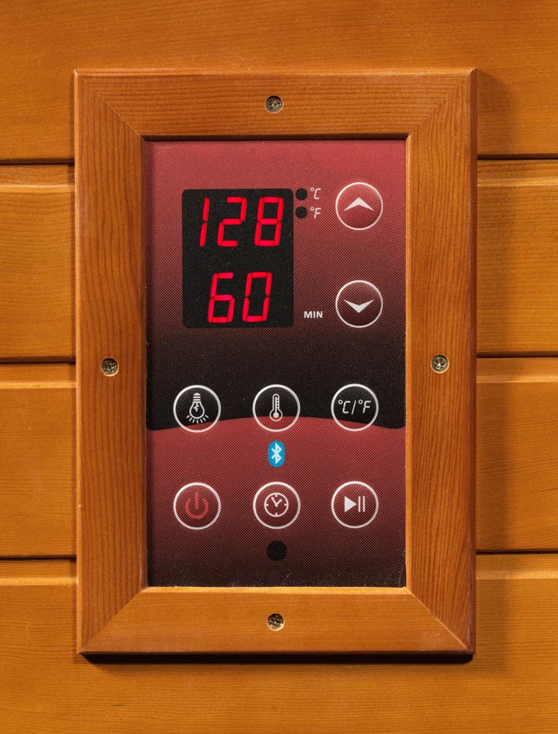 2 - Person Bluetooth Compatible FAR Infrared Sauna in Hemlock
