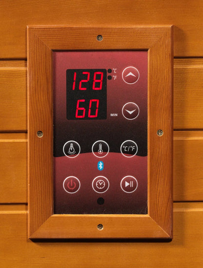 2 - Person Bluetooth Compatible FAR Infrared Sauna in Hemlock